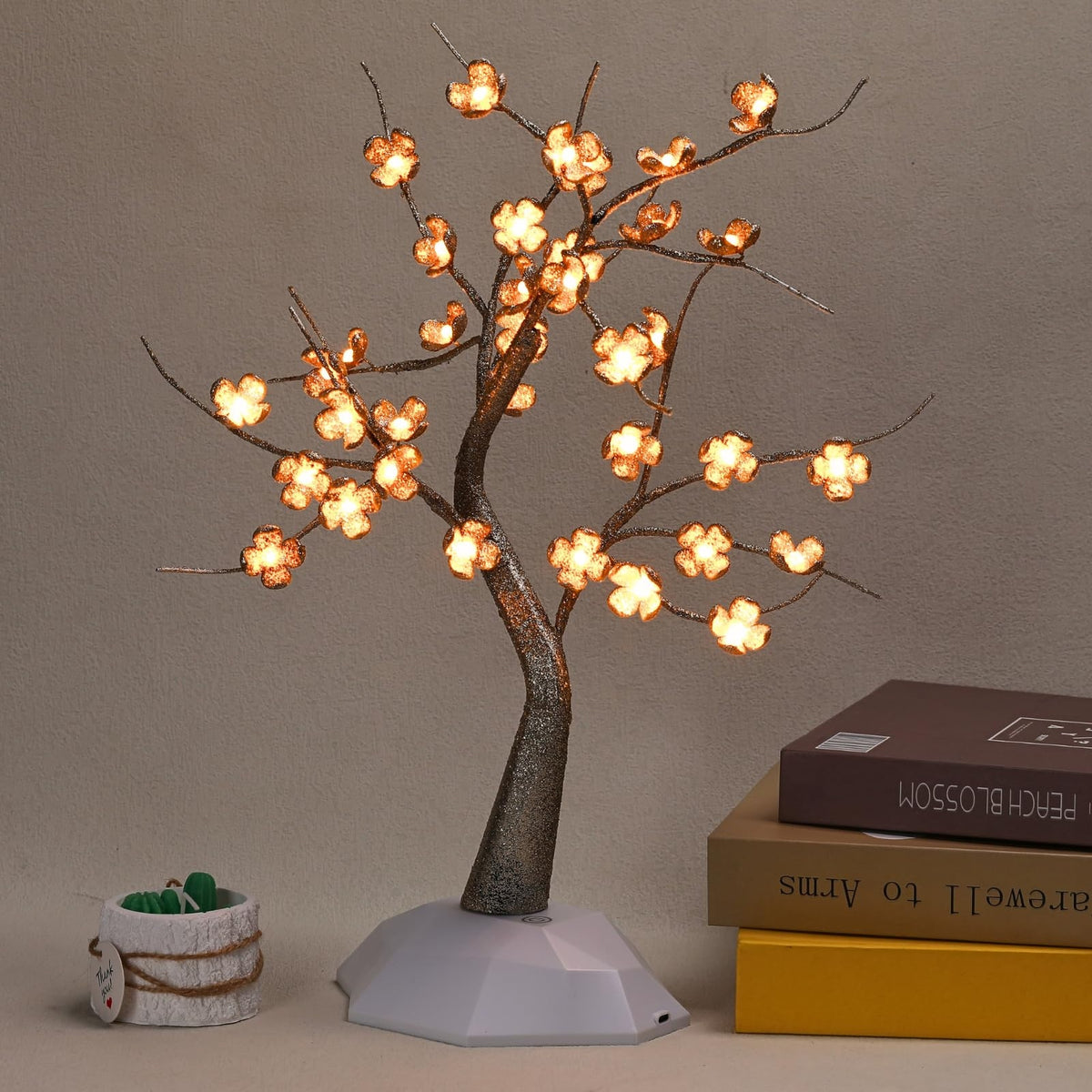 Albero Ciliegio LED, dettaglio dei fiori illuminati